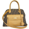 Fendi Zucca Brown Canvas Handbag Shoulder Bag