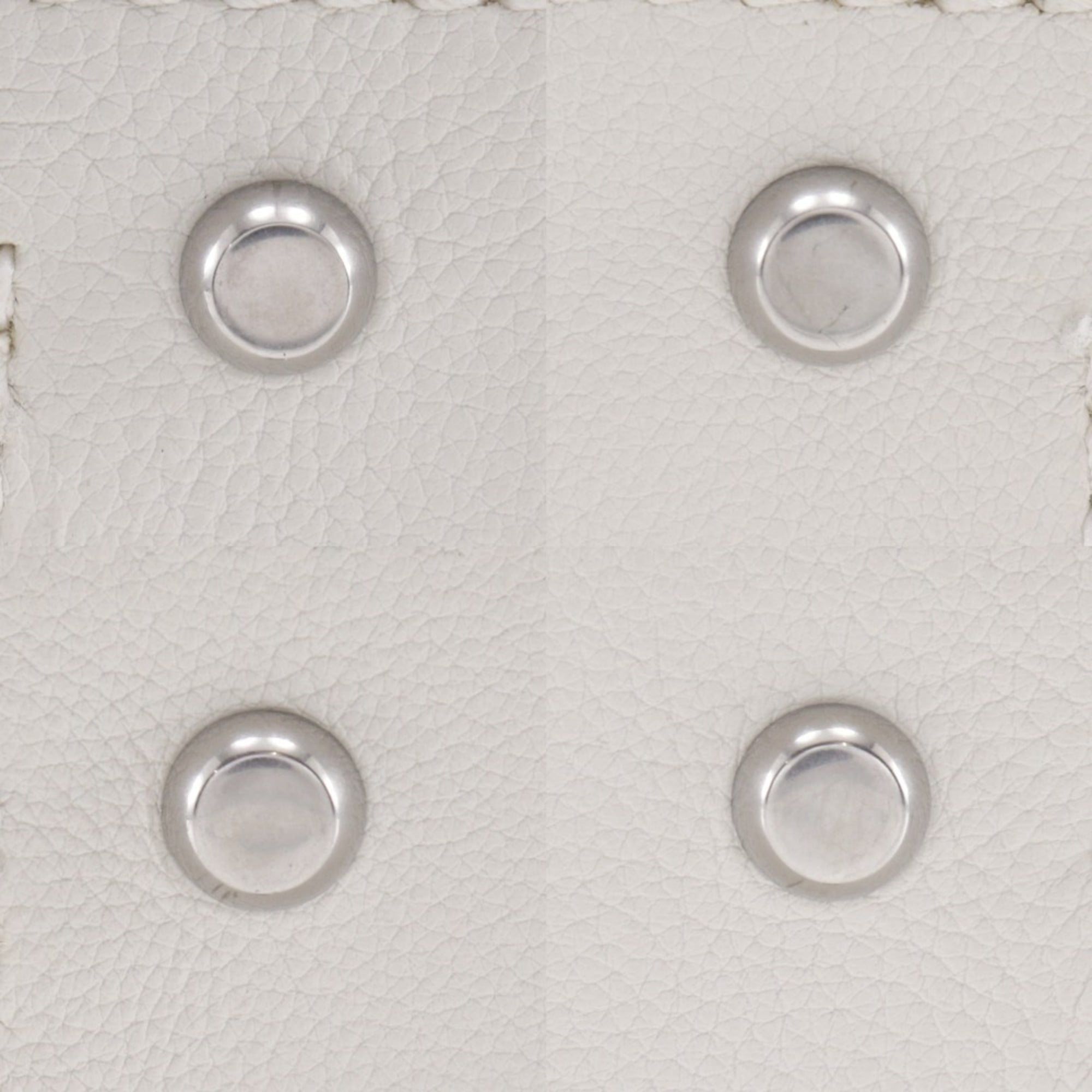 Bottega Veneta White Leather Handbag