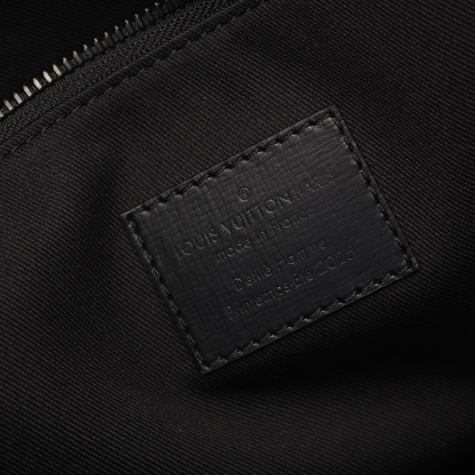 Louis Vuitton Black Leather Tote Bag