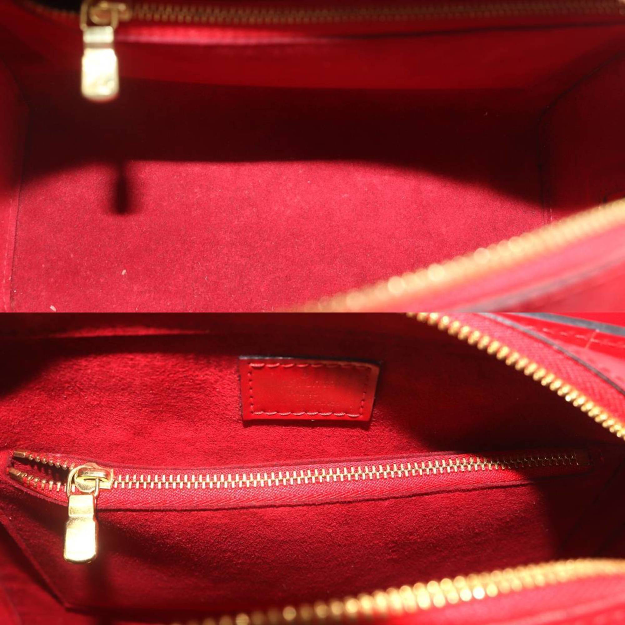 Louis Vuitton Red Color Leather Handbag
