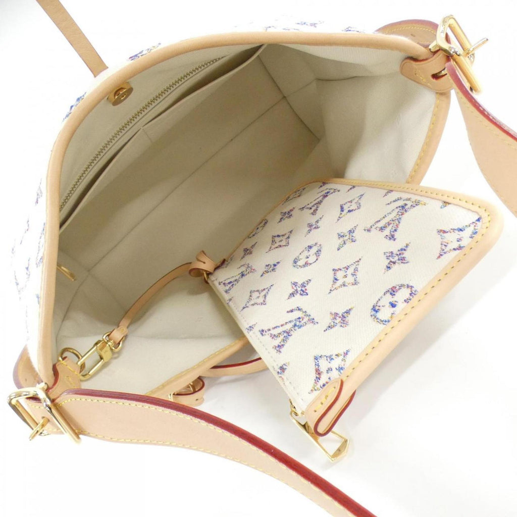 Louis Vuitton Multi-Color White Jacquard Canvas Shoulder Bag