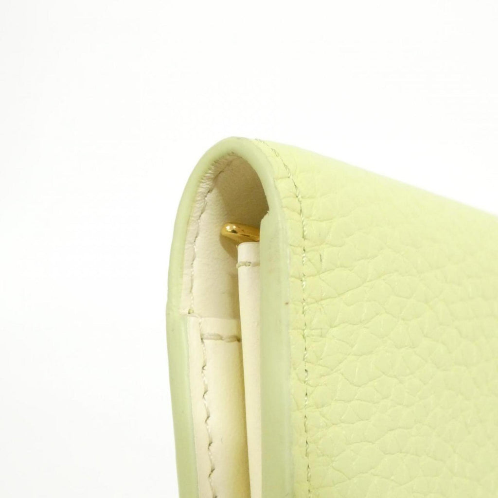 Louis Vuitton Green Leather Long Wallet