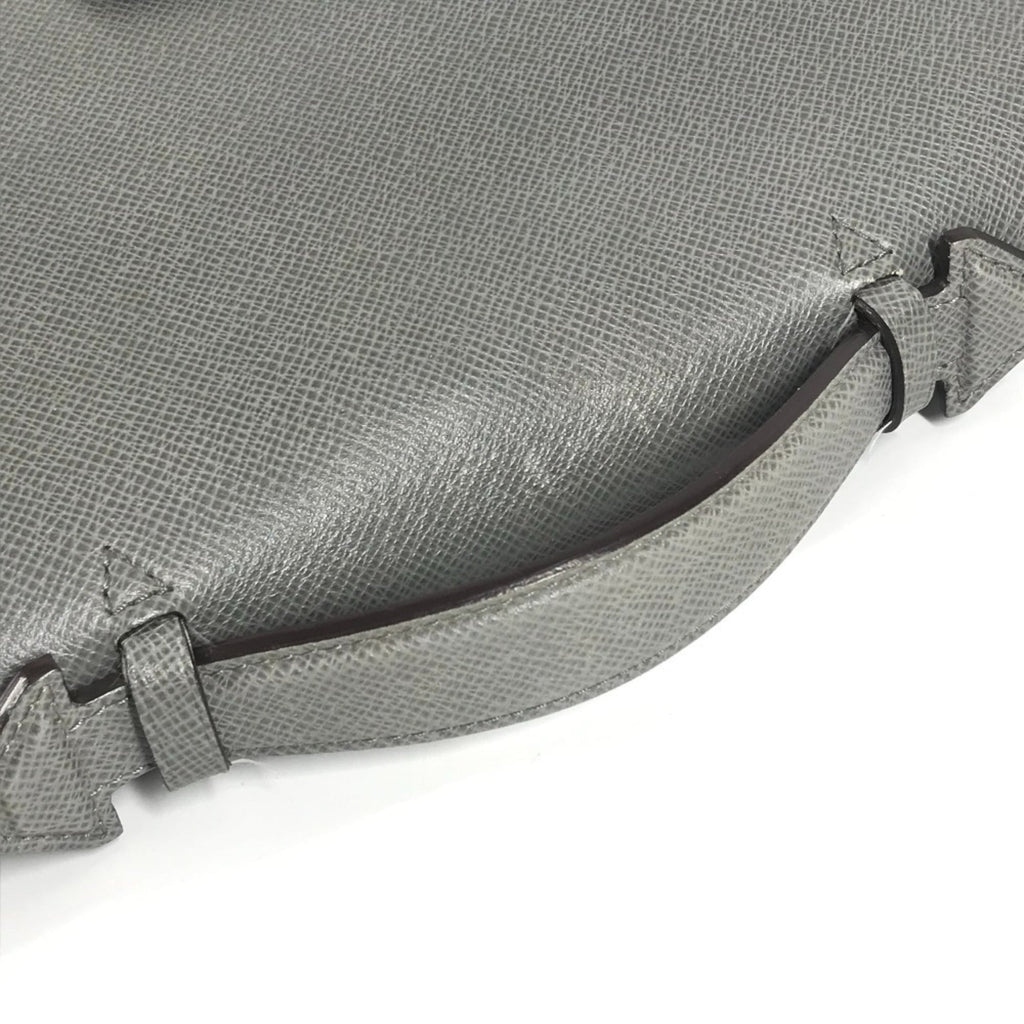 Louis Vuitton Glacier Gray Taiga Leather Briefcase Shoulder Bag