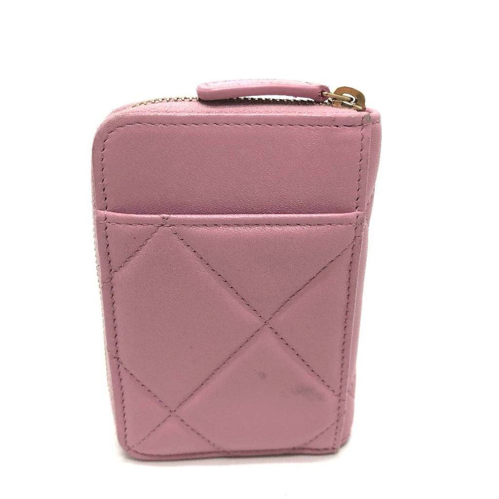 Chanel Pink Leather Coin Purse/Coin Case