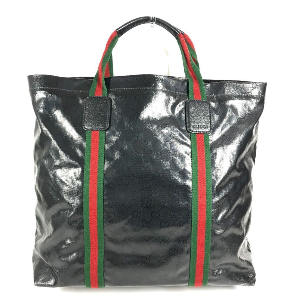Gucci Black Coated Canvas Handbag Tote Bag (Pre-Owned)