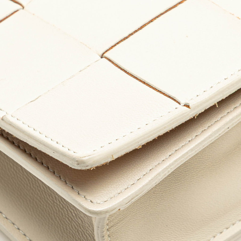 Bottega Veneta Off-White Leather Shoulder Bag