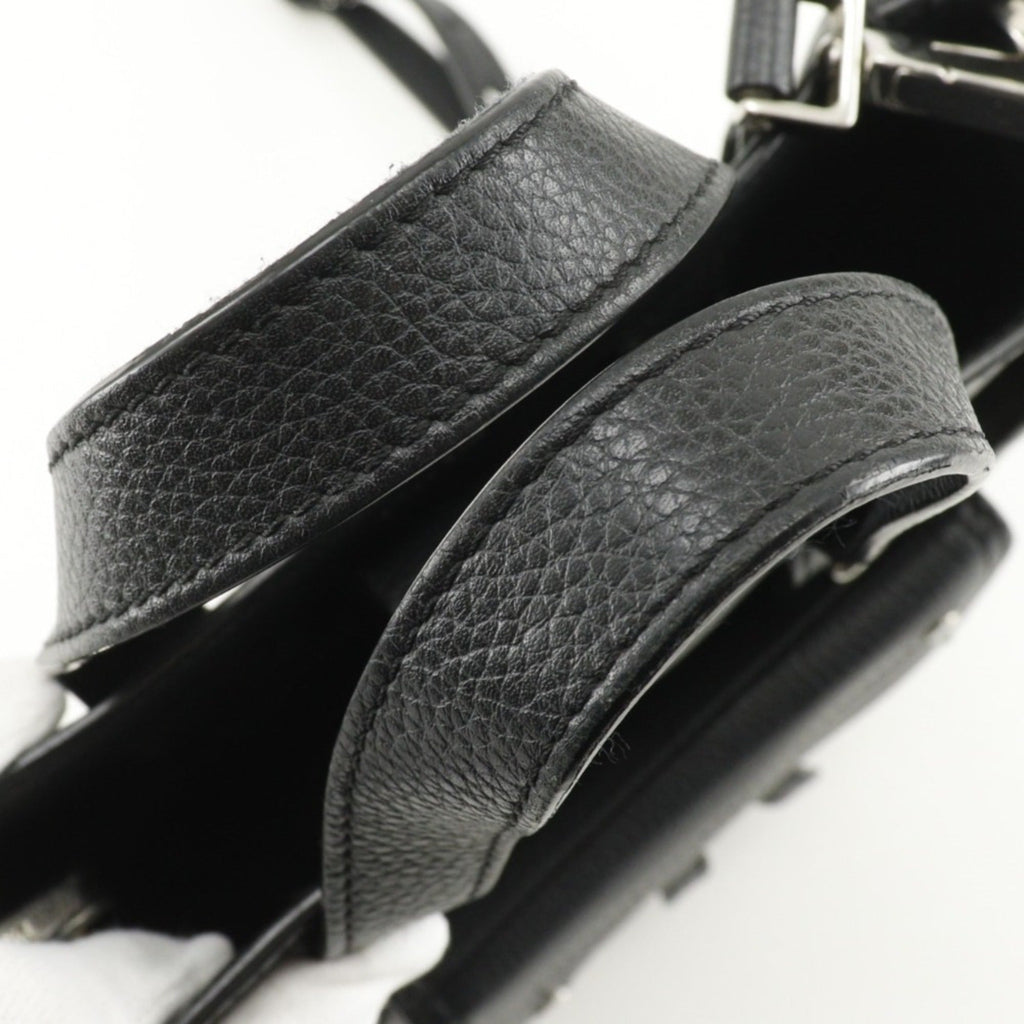 Christian Dior Black Leather Handbag Shoulder Bag Tote Bag (Pre-Owned)
