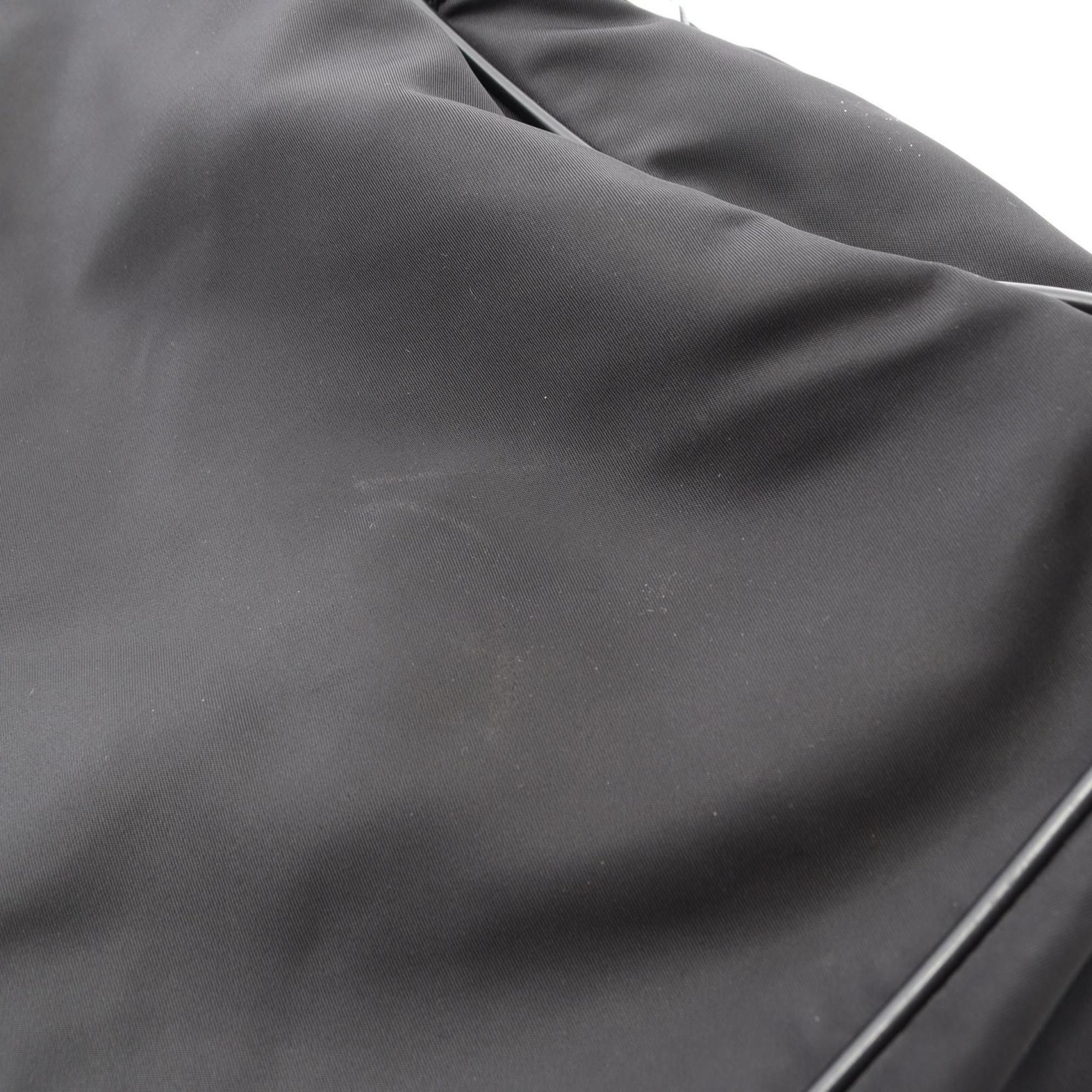 Prada Black Nylon Leather Shoulder Bag