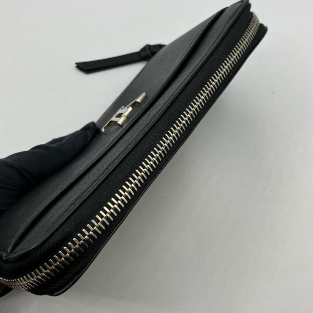 Louis Vuitton Black Noir Leather Long Wallet