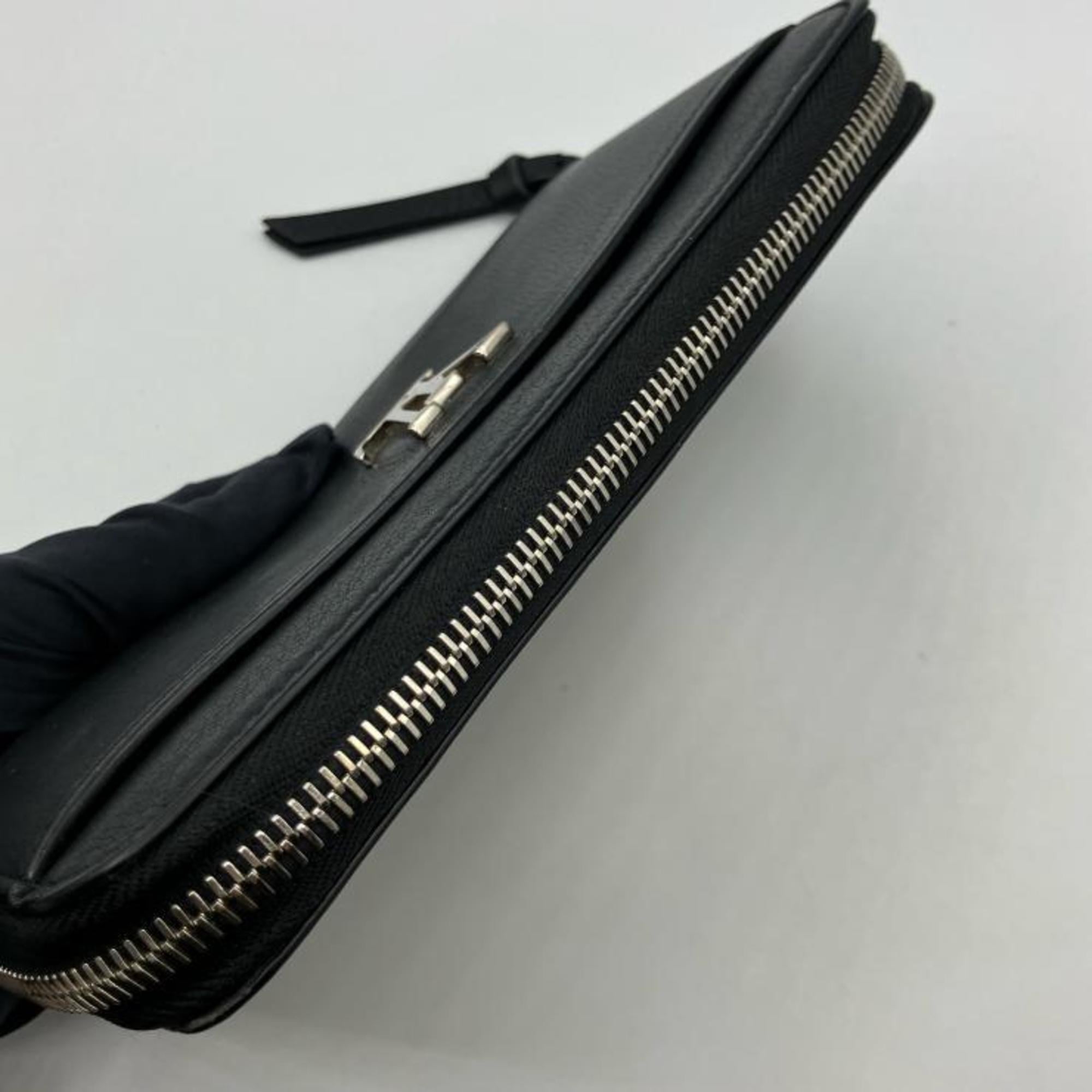 Louis Vuitton Black Noir Leather Long Wallet