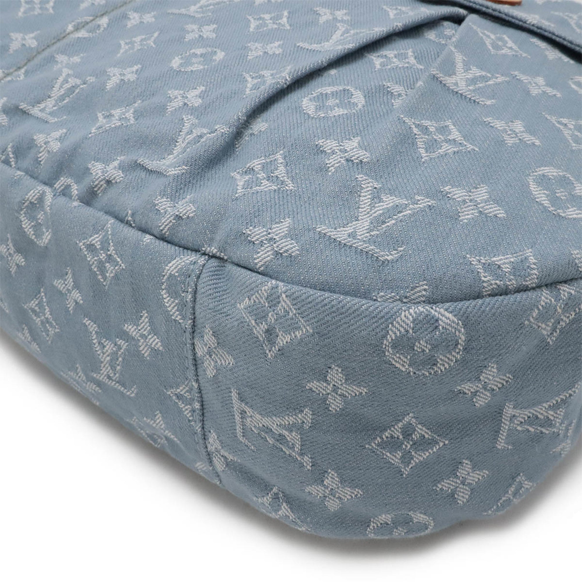Louis Vuitton Blue Yellow Monogram Denim Shoulder Bag