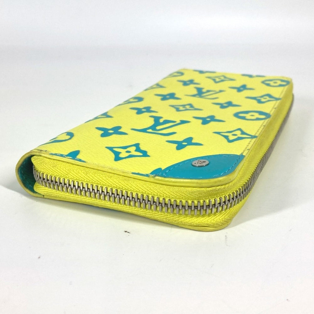 Louis Vuitton Monogram Blue Yellow Monogram Leather Long Wallet