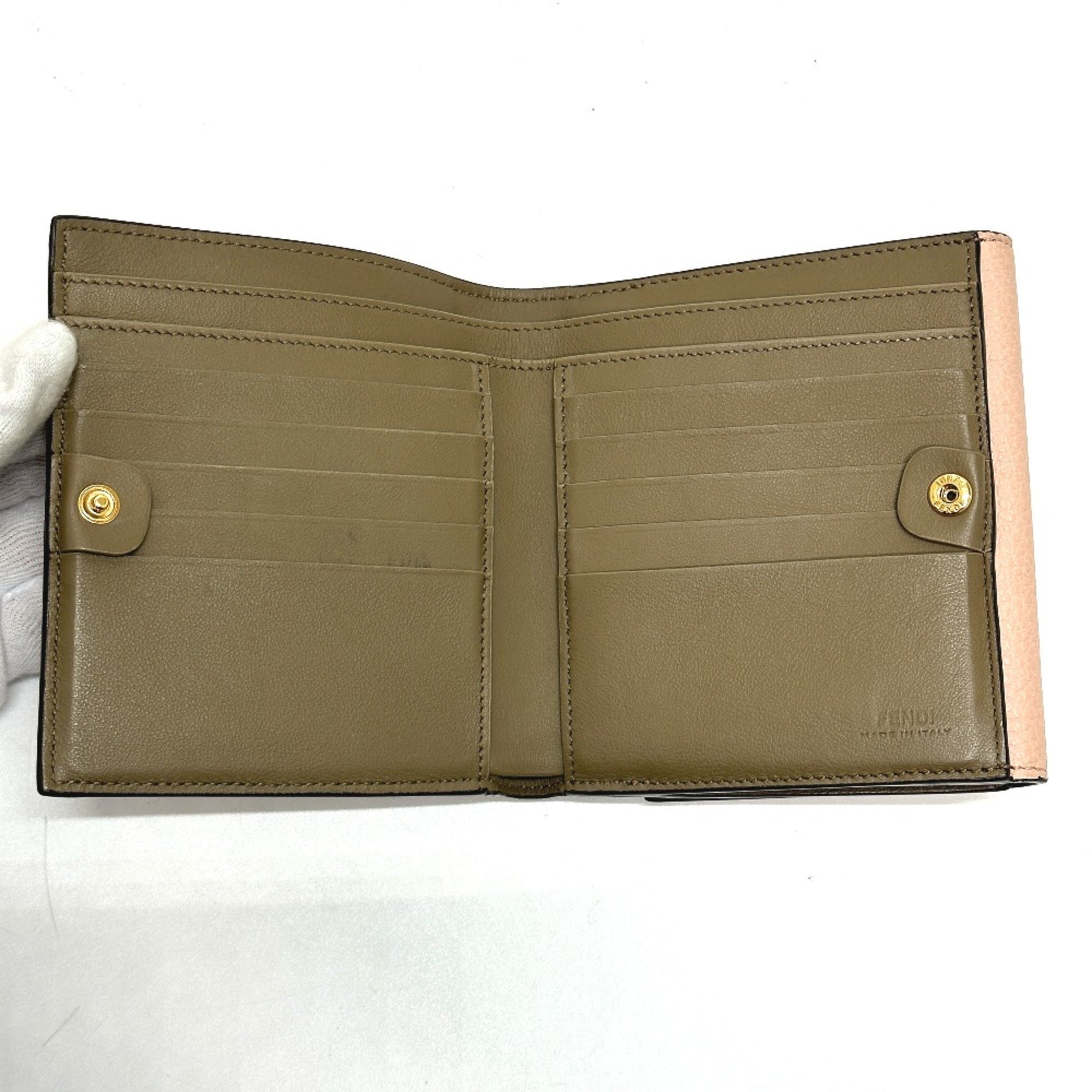 Fendi Pink Leather Wallet (Bi-Fold)