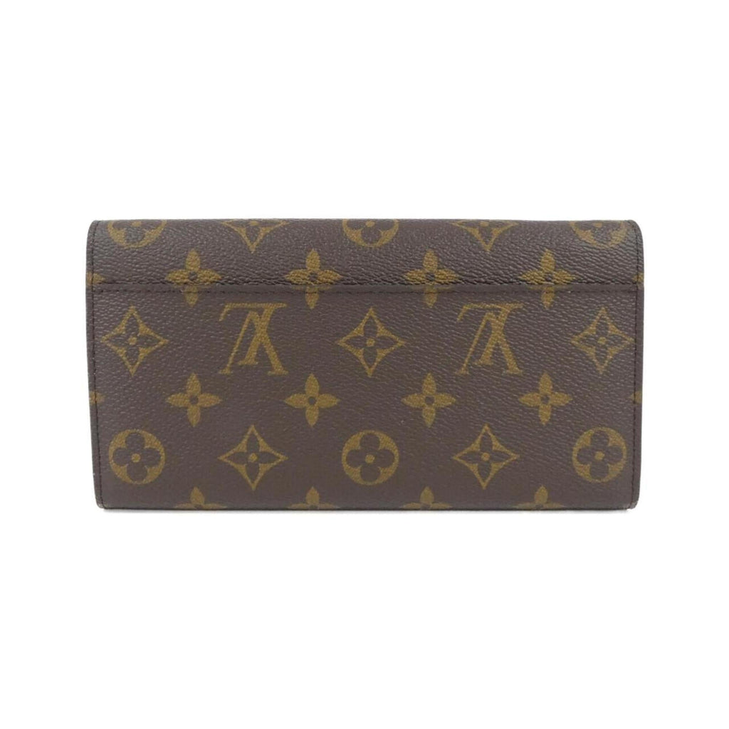 Louis Vuitton Monogram Blue Marron Coated Canvas Long Wallet