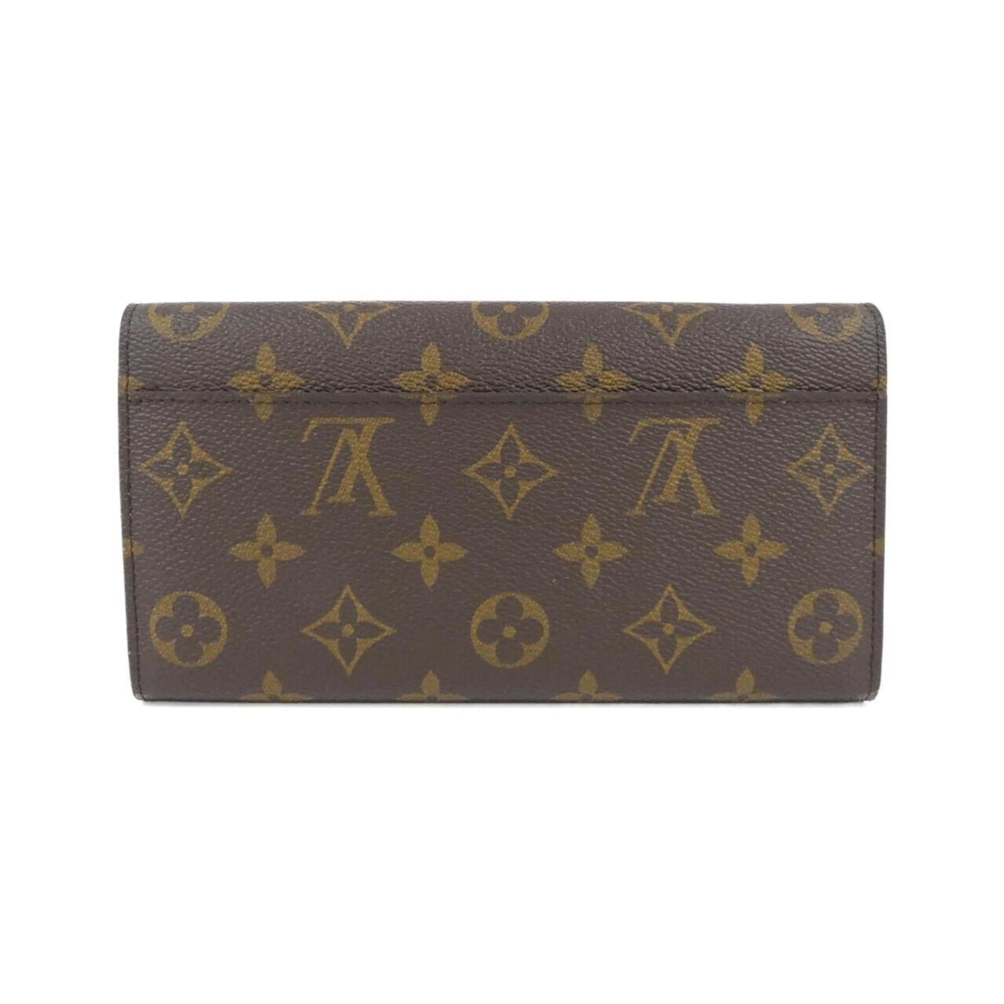 Louis Vuitton Monogram Blue Marron Coated Canvas Long Wallet