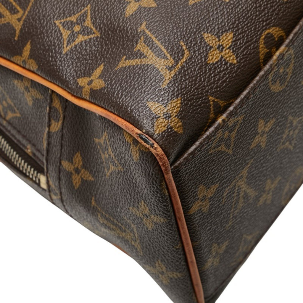 Louis Vuitton Brown Pvc Leather Boston Bag Handbag