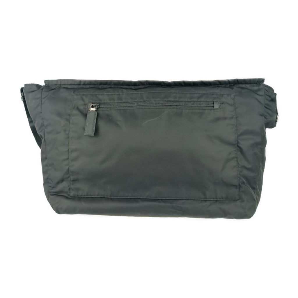 Prada Black Nylon Leather Messenger Bag Shoulder Bag