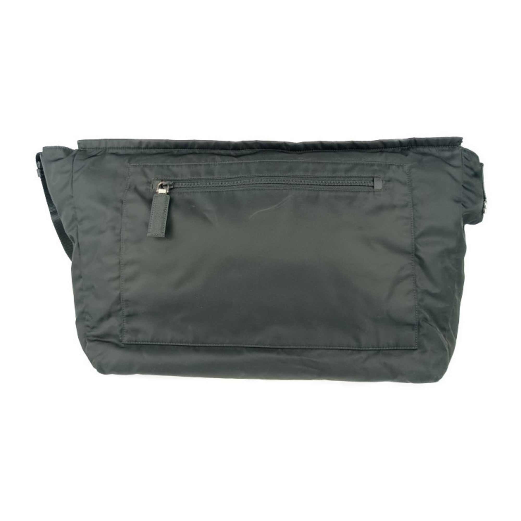 Prada Black Nylon Leather Messenger Bag Shoulder Bag