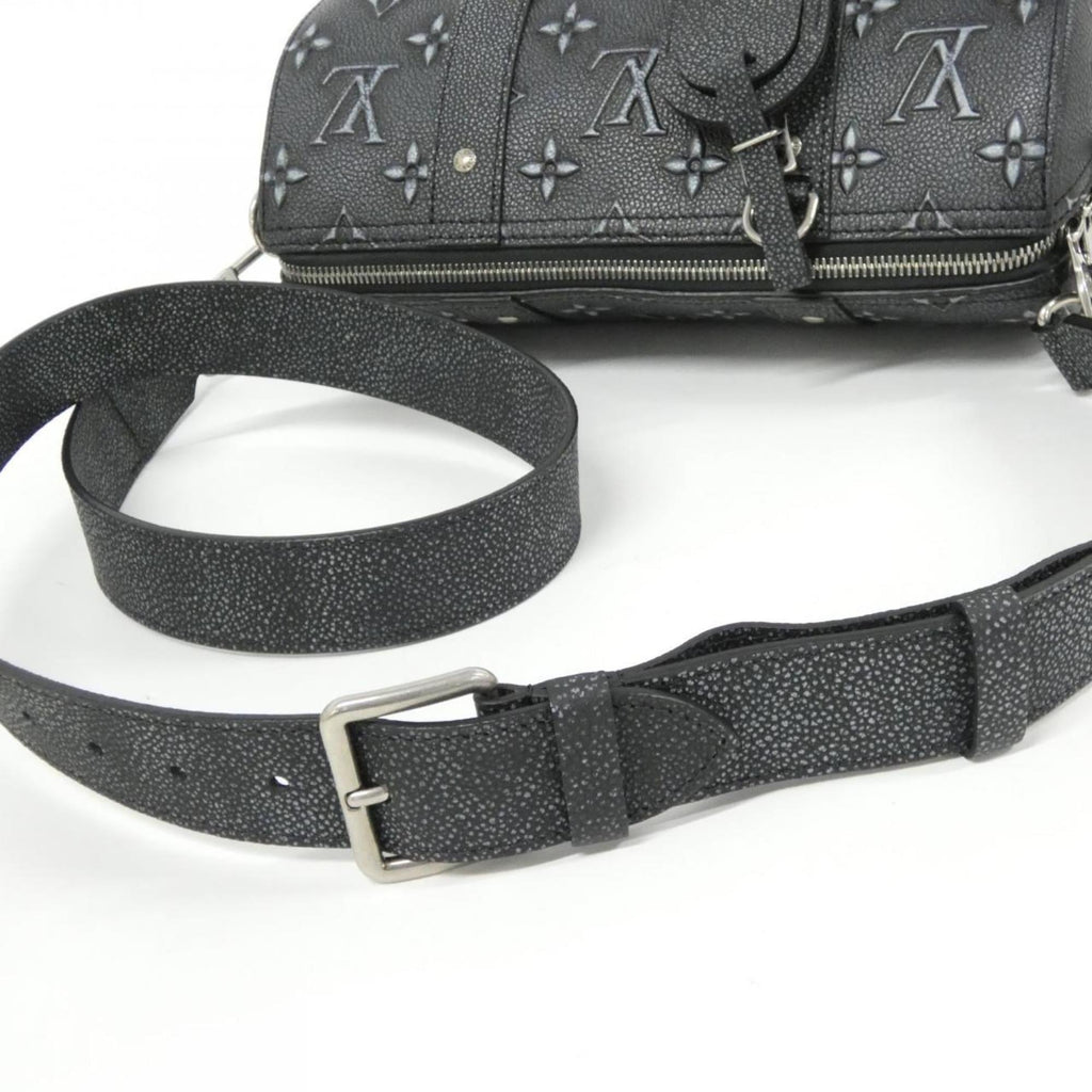 Louis Vuitton Charcoal Dark Gray Leather Shoulder Bag