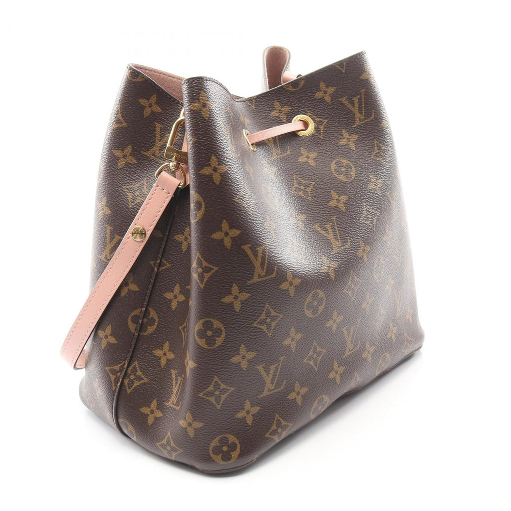 Louis Vuitton Brown Monogram Pink Rose Poudre Coated Canvas Leather Handbag Shoulder Bag