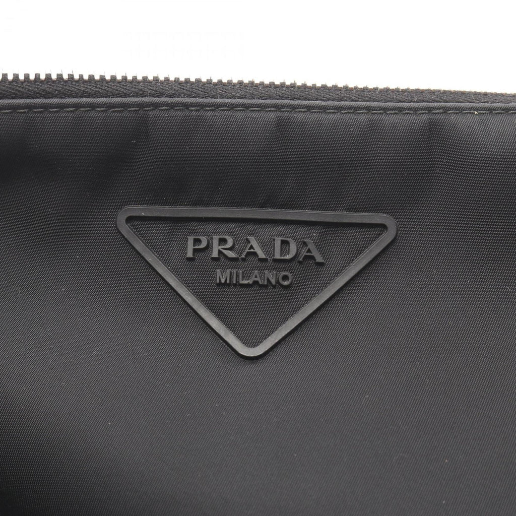 Prada Black Nylon Saffiano Triangle Shoulder Bag