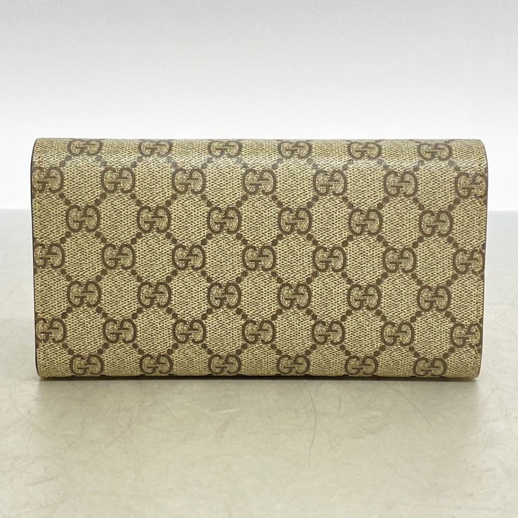 Gucci Brown Pvc Long Wallet (Bi-Fold) (Pre-Owned)