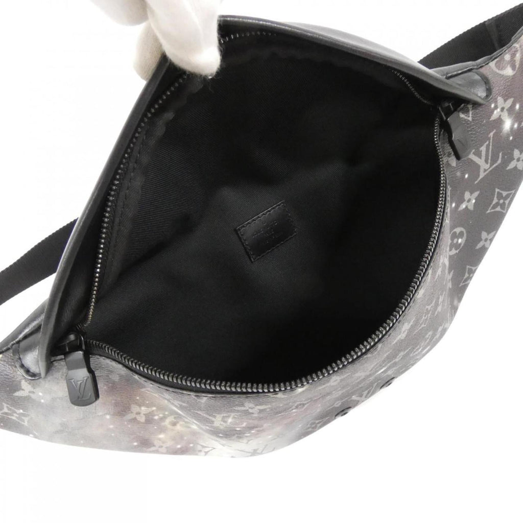 Louis Vuitton Black Silver Coated Canvas Shoulder Bag