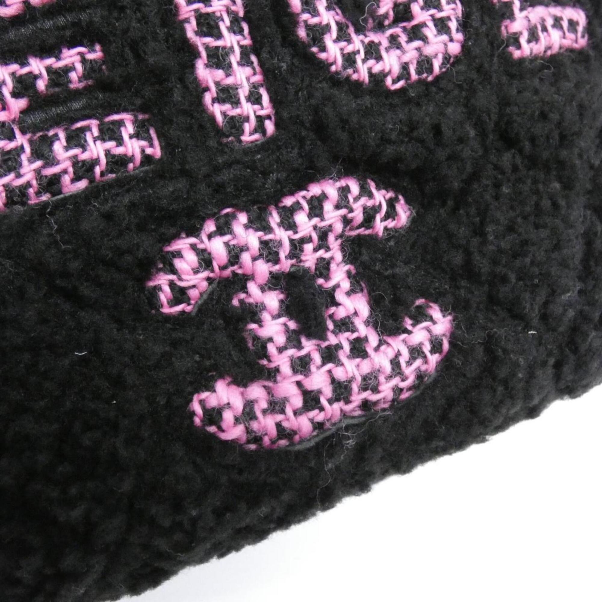Chanel Black Pink Tweed Handbag
