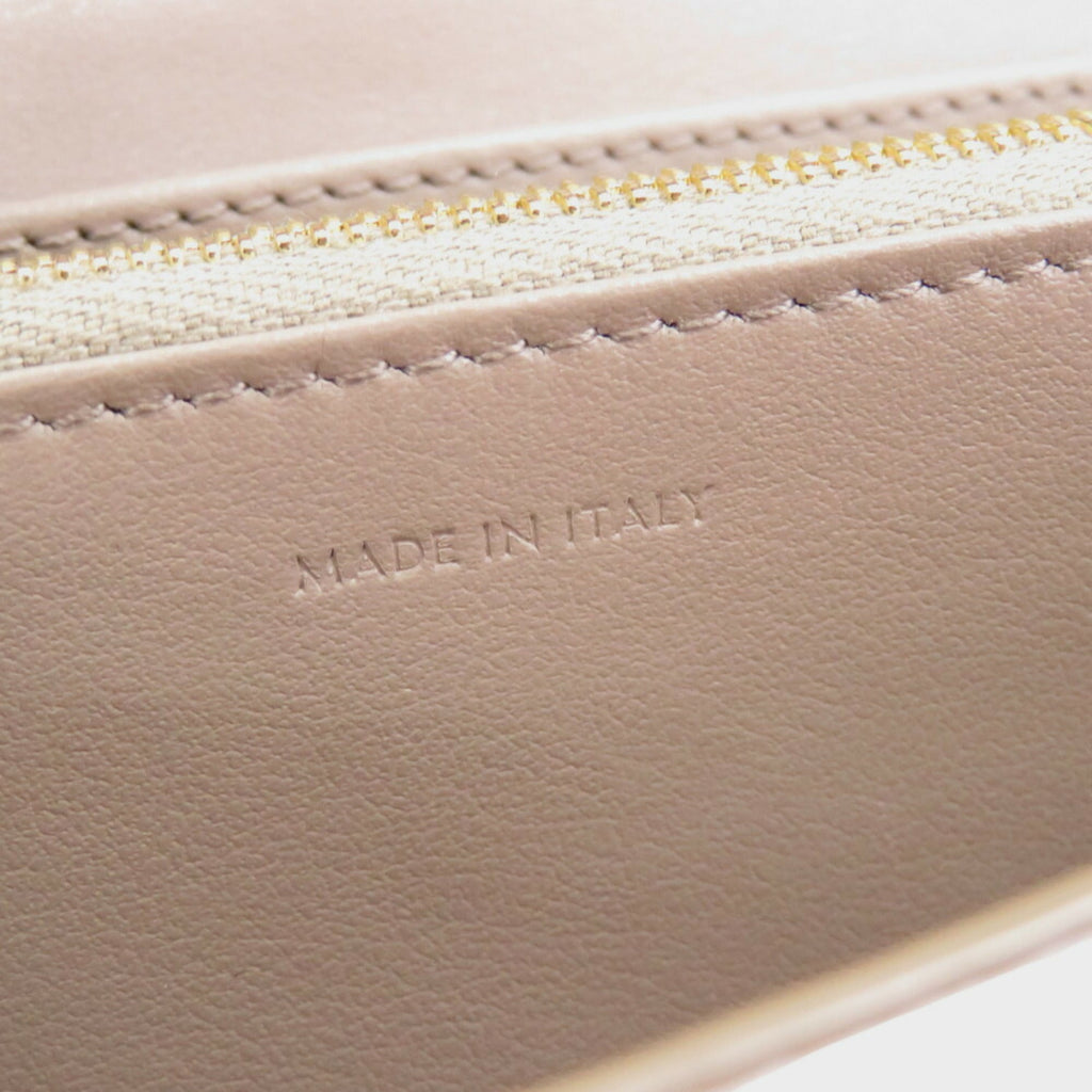 Celine Gray Leather Long Wallet (Bi-Fold)