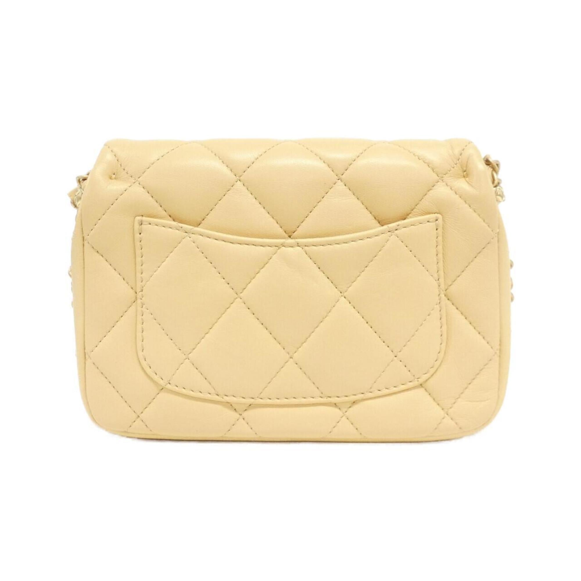 Chanel Beige Leather Shoulder Bag