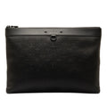 Louis Vuitton Black Leather Clutch Bag Pochette