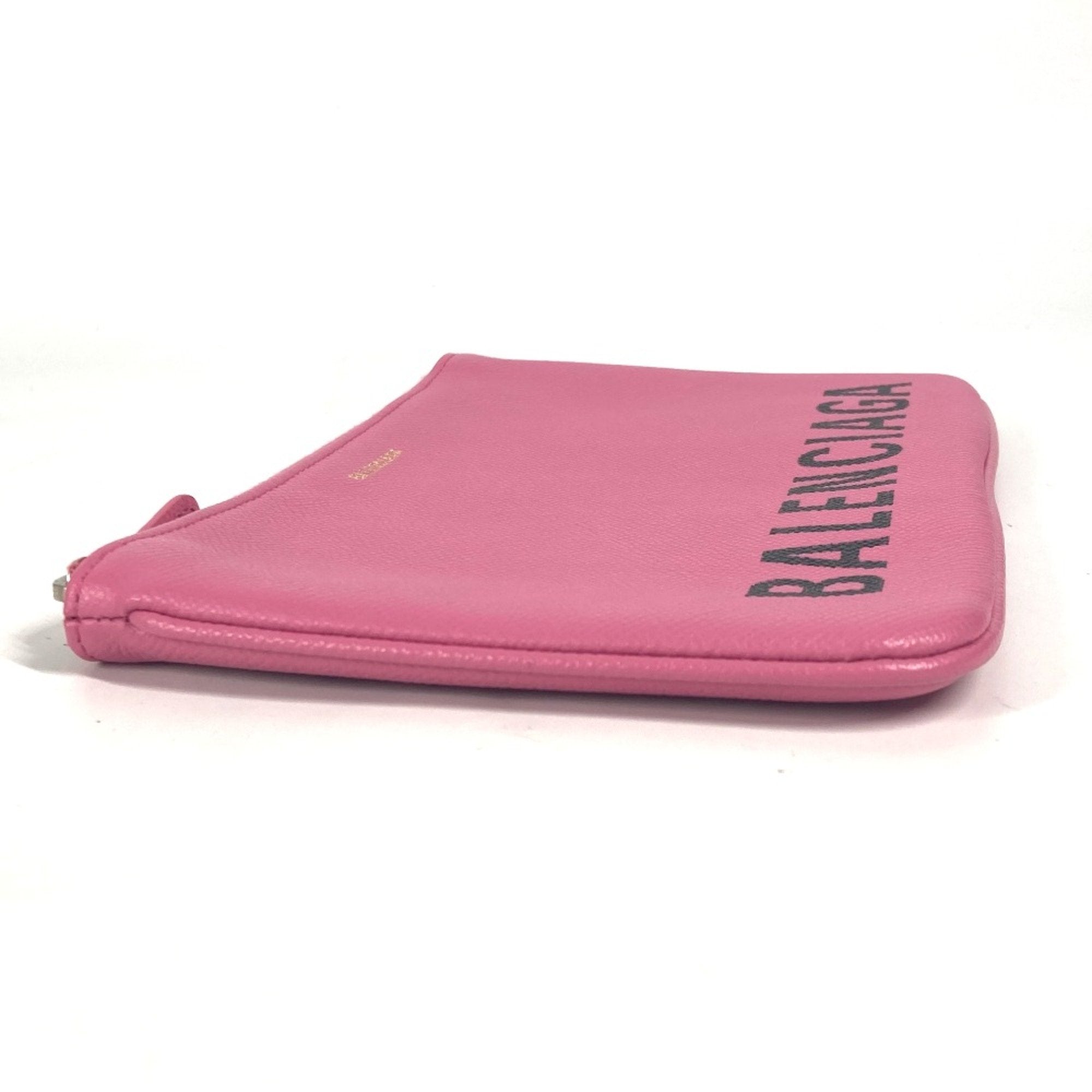 Balenciaga Pink Leather Clutch