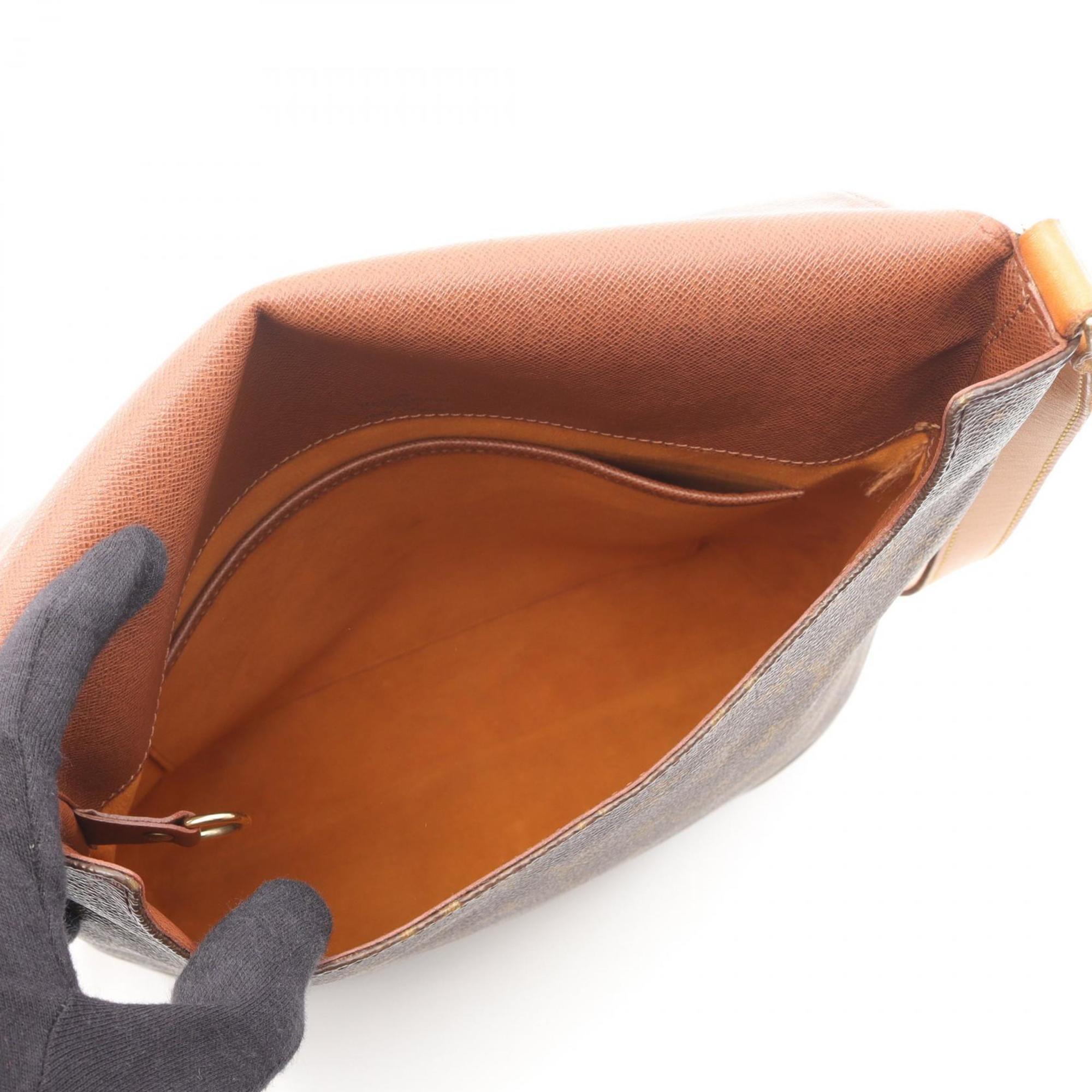 Louis Vuitton Brown Coated Canvas Leather Shoulder Bag
