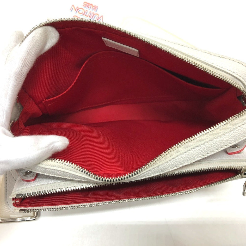 Louis Vuitton White Yellow Damier Canvas Pouch Shoulder Bag