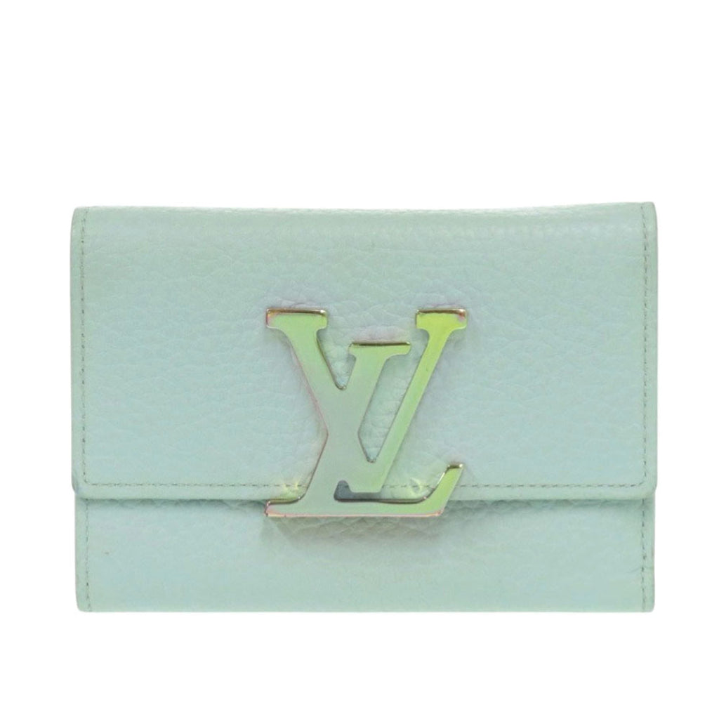 Louis Vuitton Blue Leather Wallet (Tri-Fold)