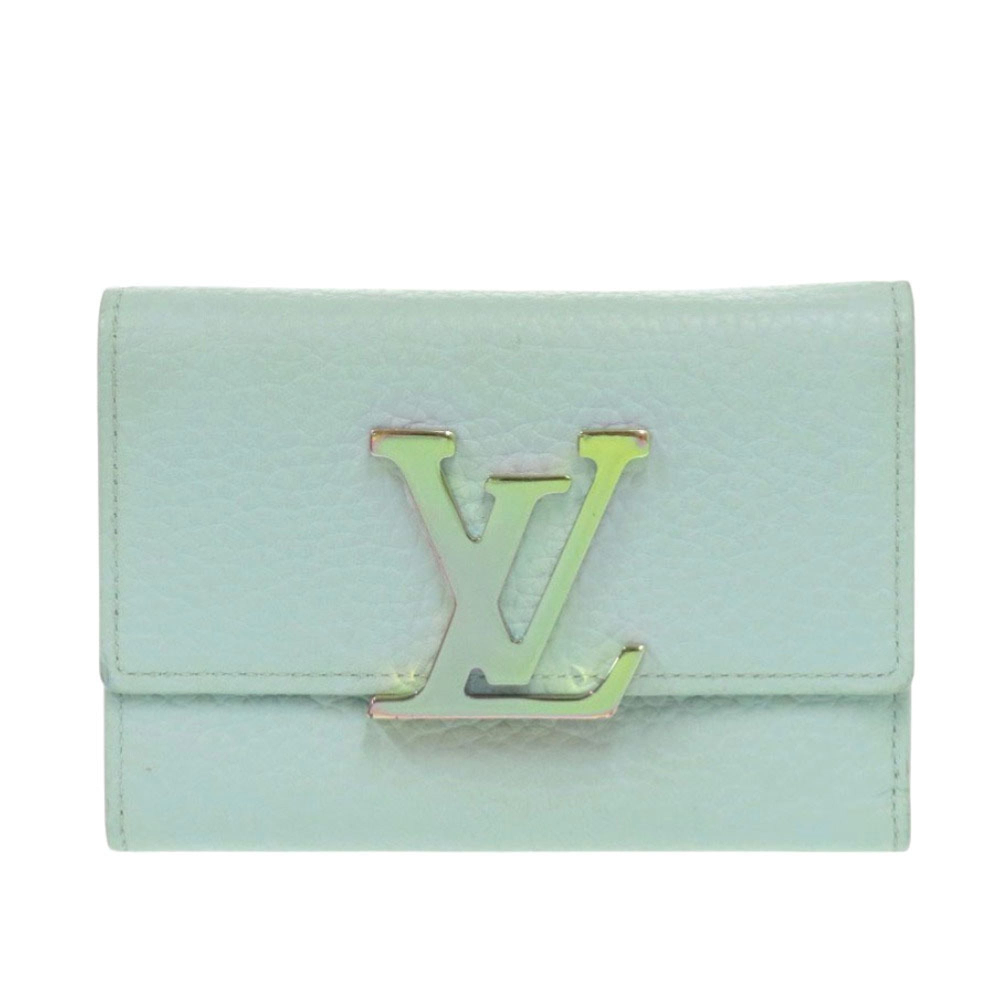 Louis Vuitton Blue Leather Wallet (Tri-Fold)