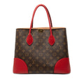 Louis Vuitton Brown Red Color Pvc Leather Handbag Tote Bag