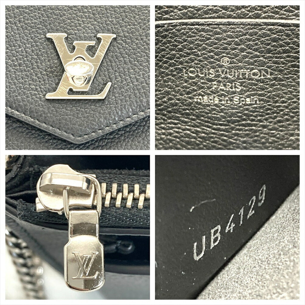 Louis Vuitton Black Leather Pochette Shoulder Bag