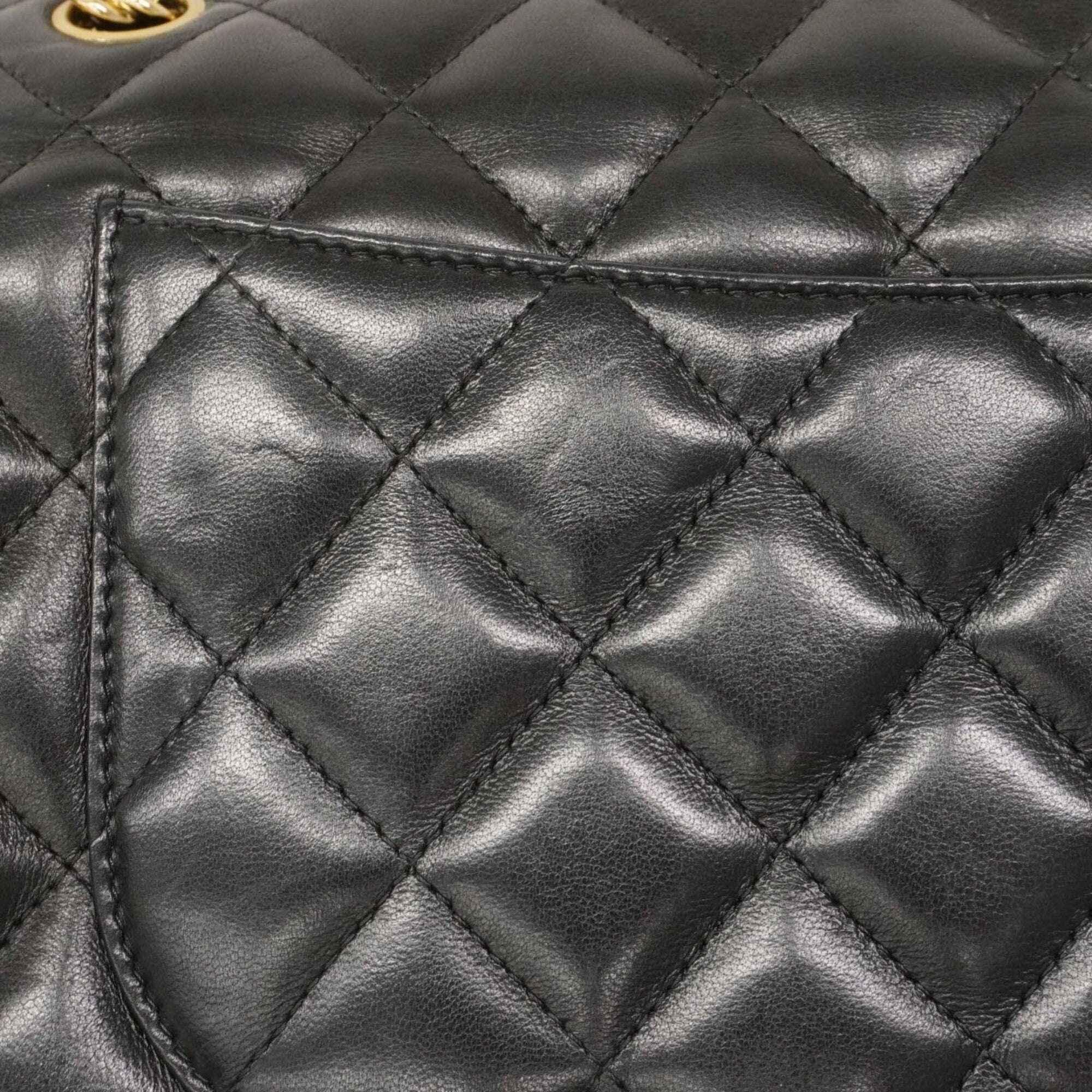 Chanel Black Leather Shoulder Bag