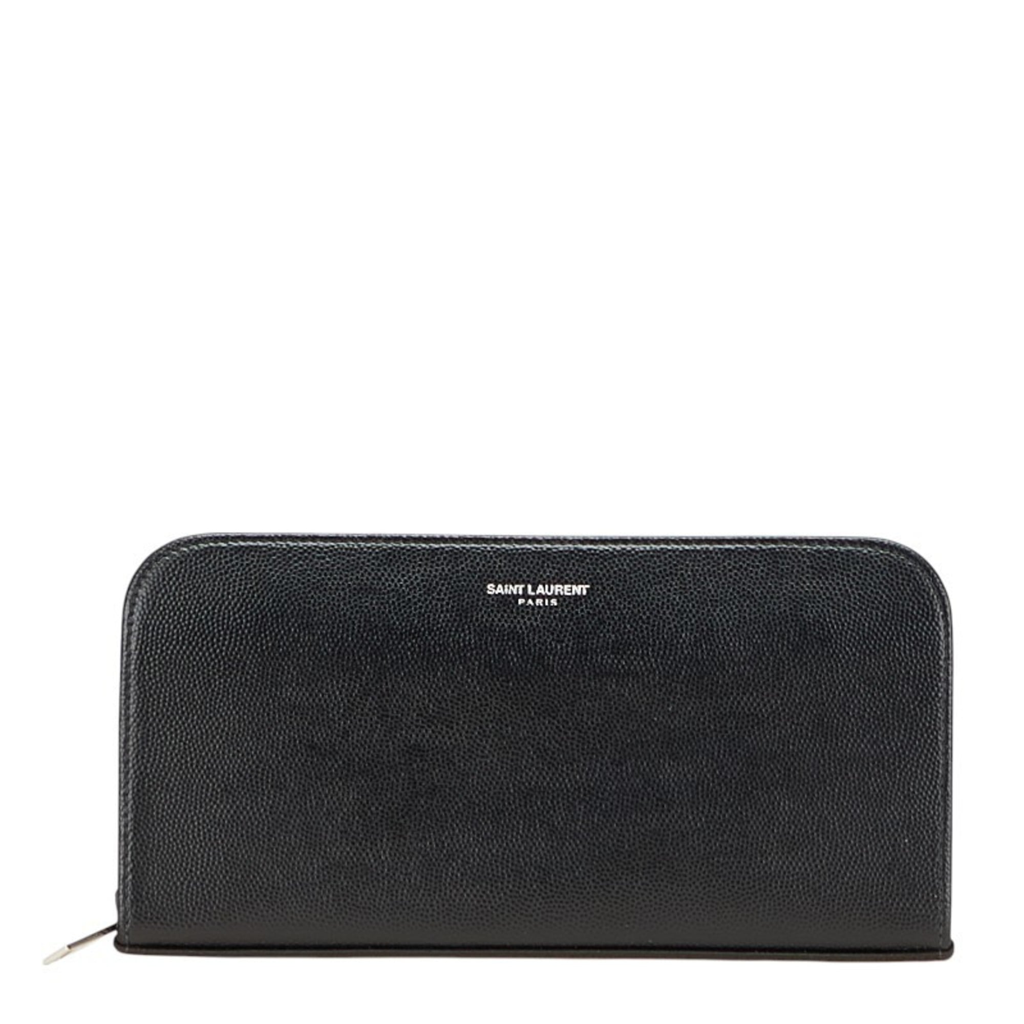 Saint Laurent Black Leather Coin Purse/Coin Case (Pre-Owned)