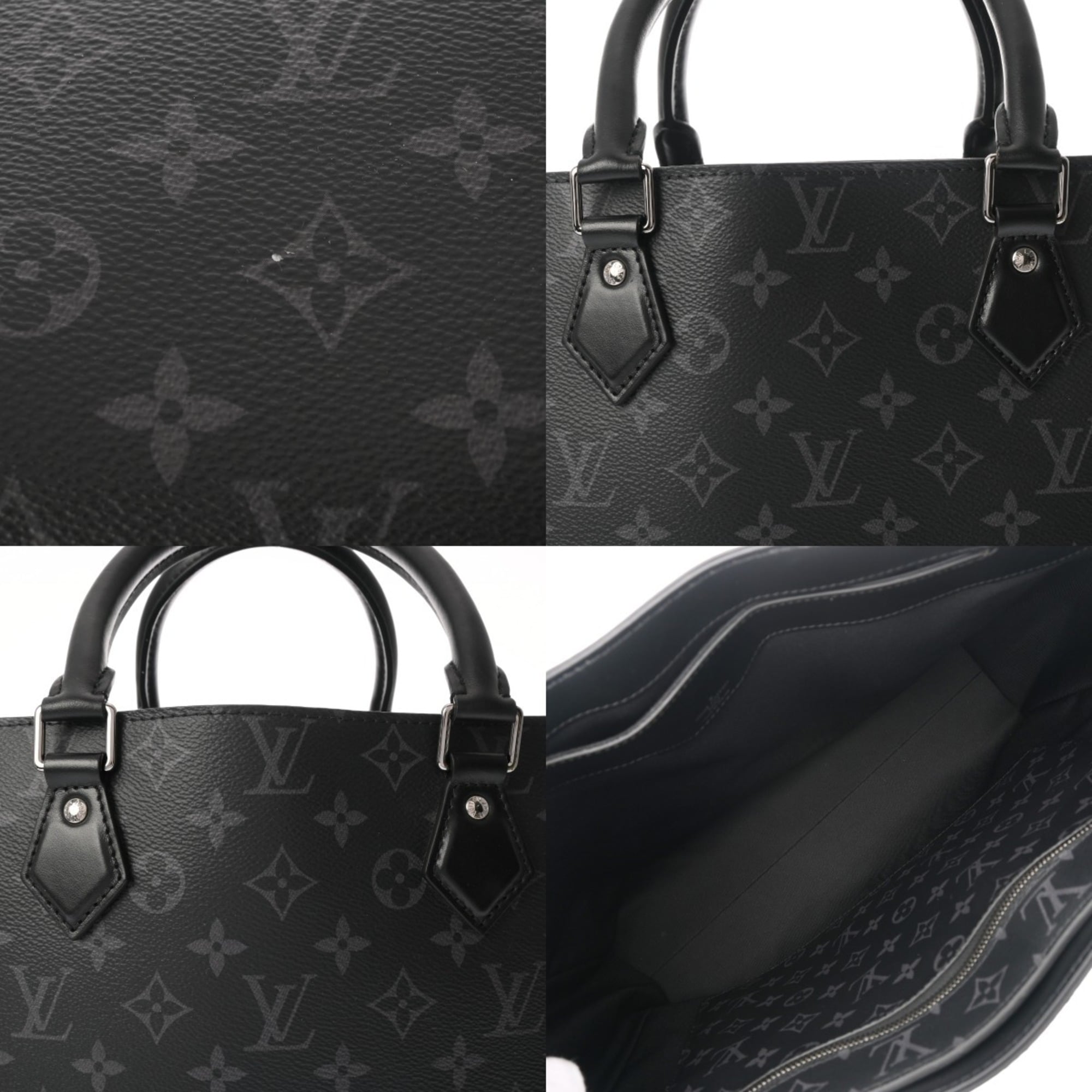 Louis Vuitton Black Gray Monogram Eclipse Monogram Eclipse Tote Bag