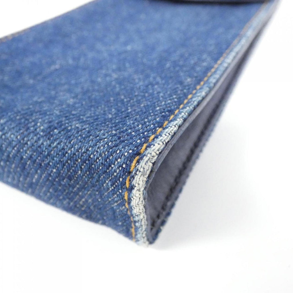 Chanel Blue Denim Pouch