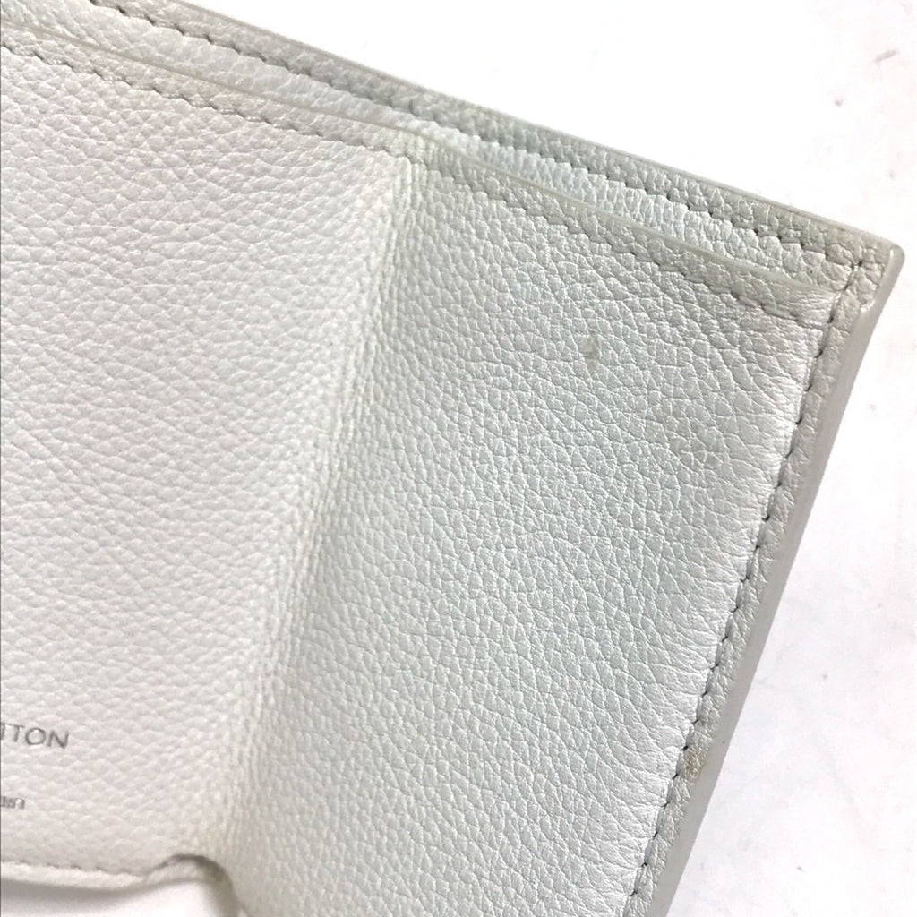 Louis Vuitton White Leather Wallet (Tri-Fold)