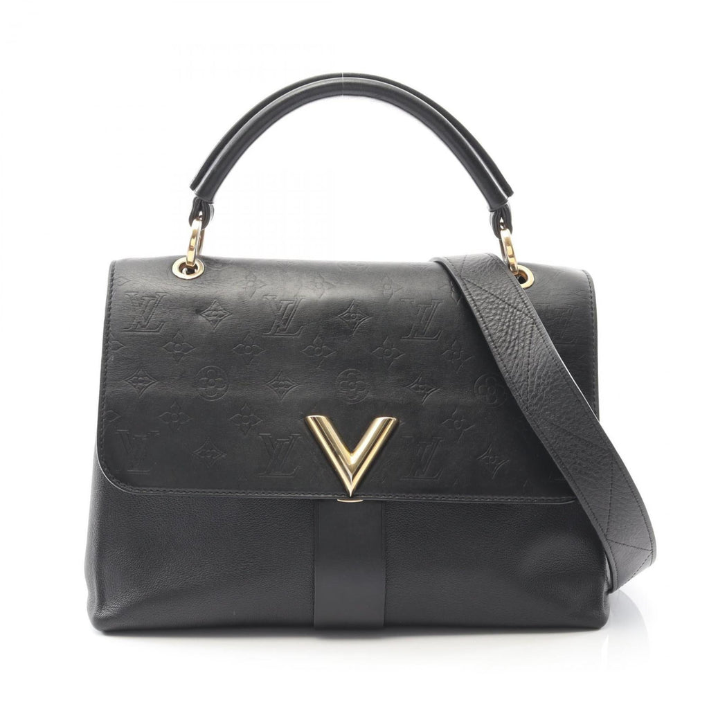 Louis Vuitton Black Leather Handbag