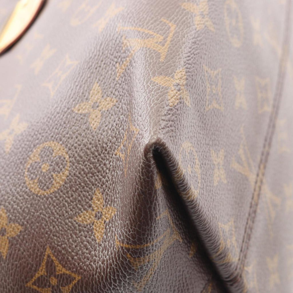Louis Vuitton Brown Coated Canvas Leather Tote Bag