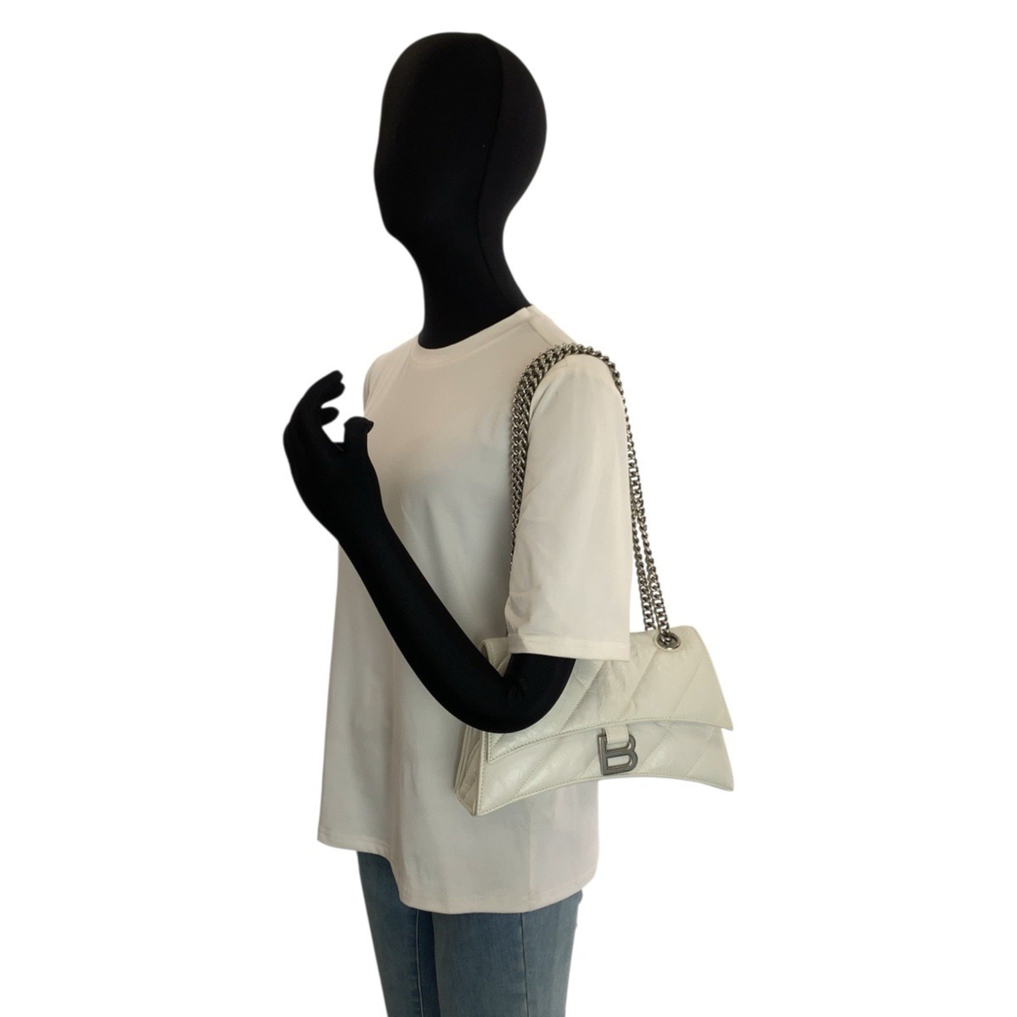 Balenciaga White Leather Shoulder