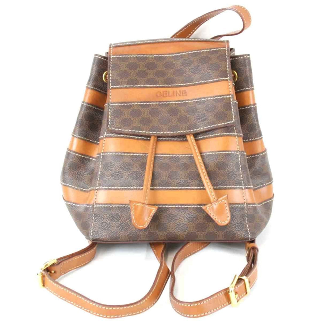 Celine Brown Pvc Leather Backpack