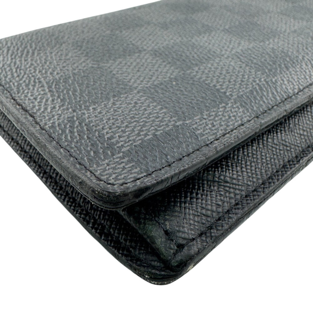 Louis Vuitton Damier Graphite Black Gray Leather Long Wallet