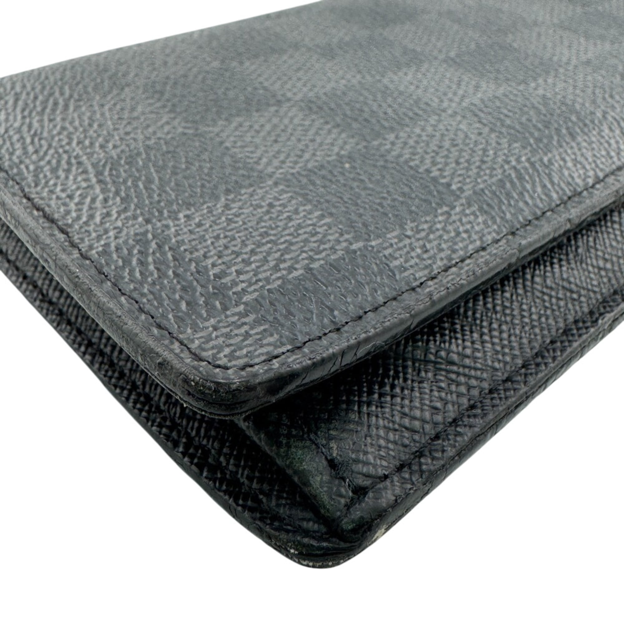 Louis Vuitton Damier Graphite Black Gray Leather Long Wallet