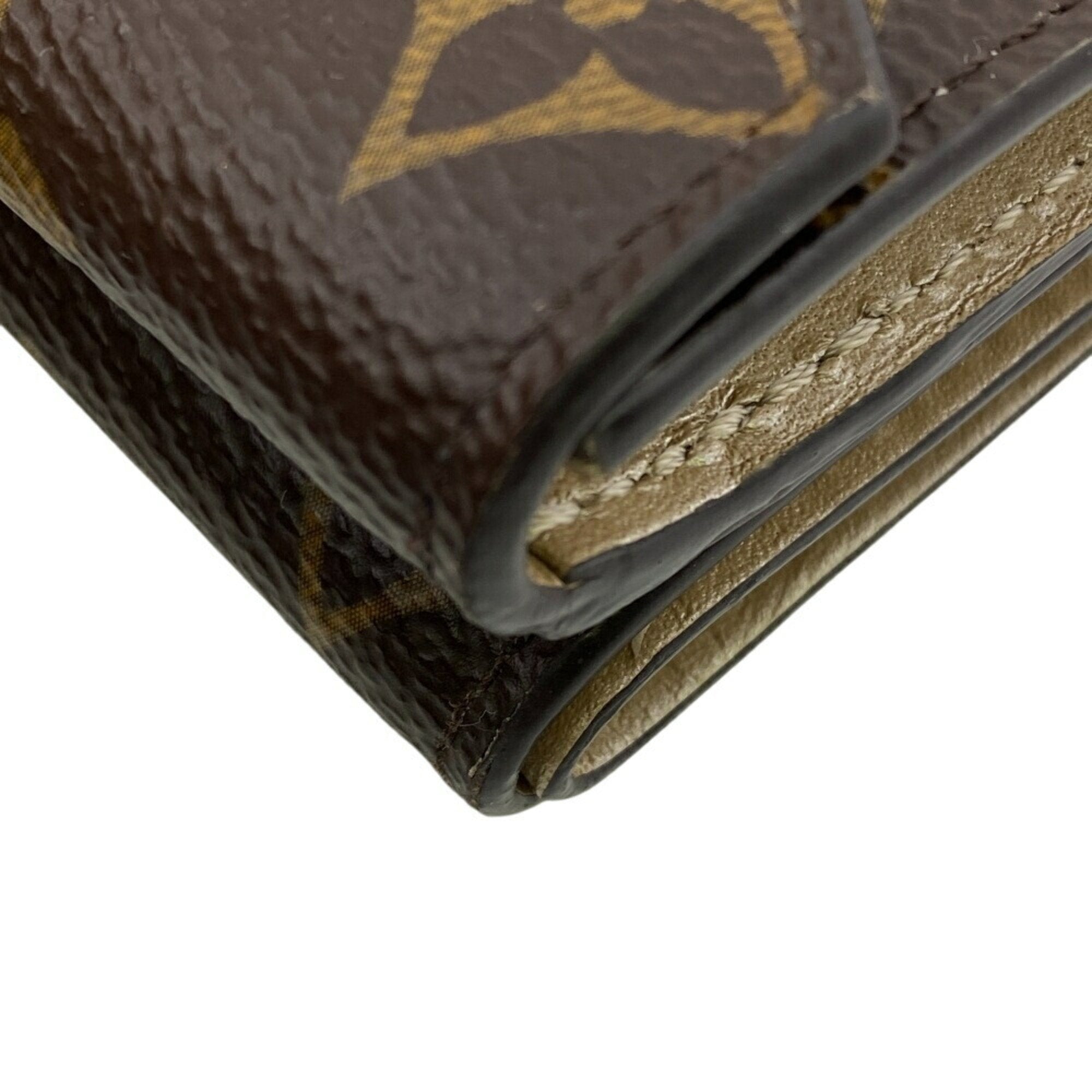 Louis Vuitton Brown Leather Wallet (Tri-Fold)